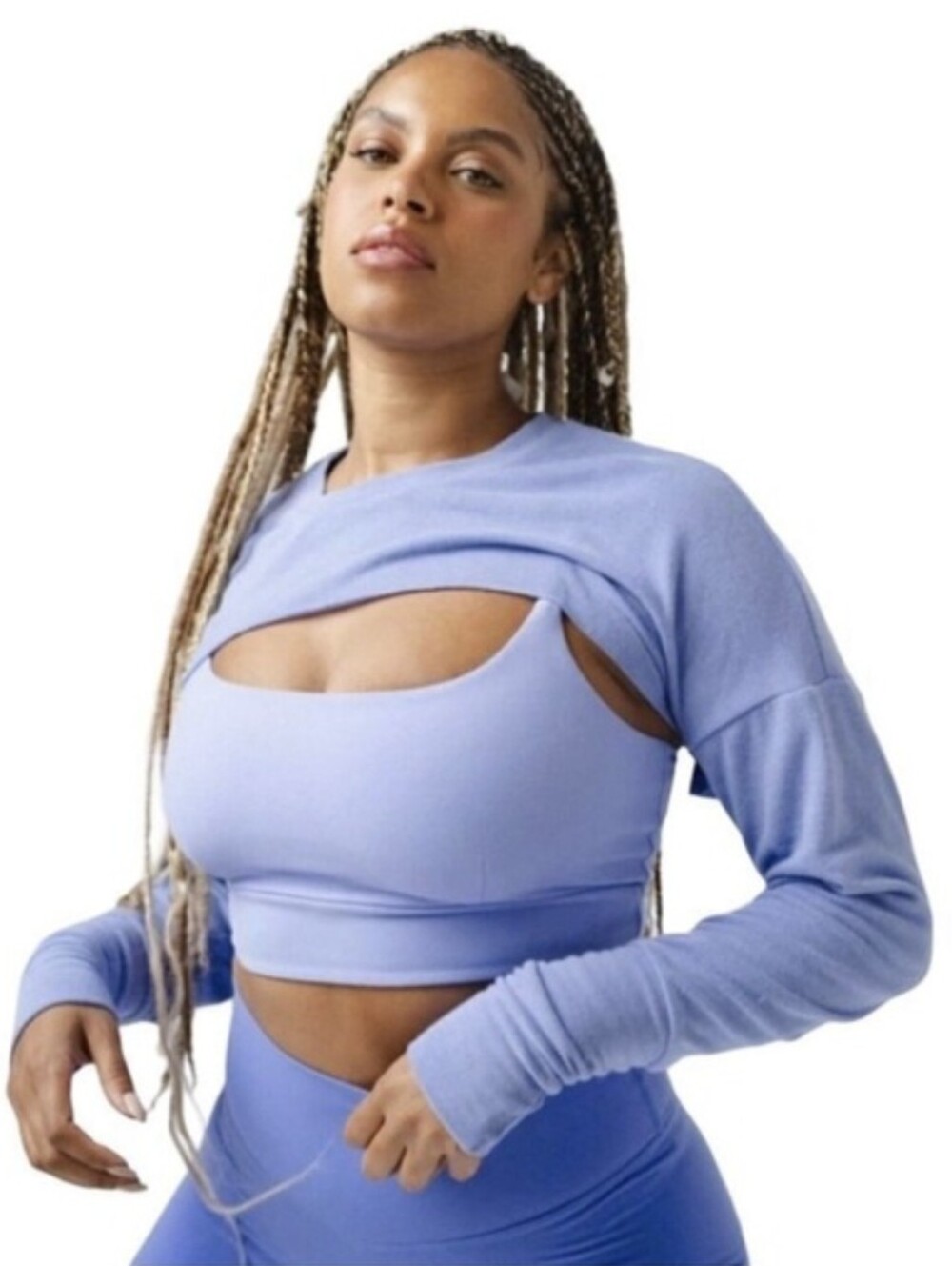 Balance Athletica / Vitality bluish purple Moda sport crop top Sz XS